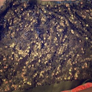 Girls sparkle gray sequin skirt